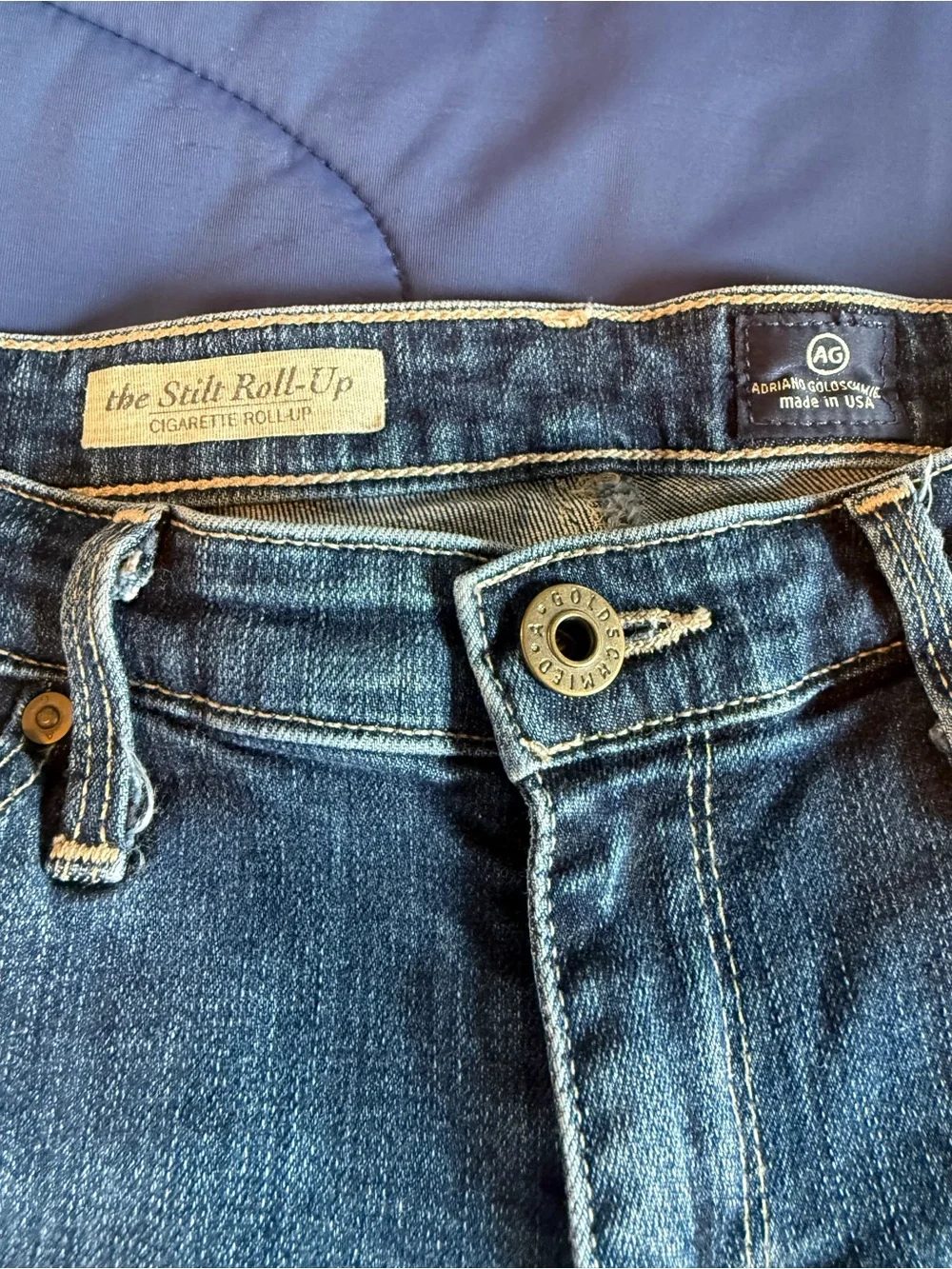 AG Adriano Goldschmied The Stilt Roll Up Slim Skinny Jeans Size 28R